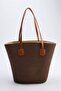 Brown Straw Handle Women's Maxi Shoulder Bag Takss25Oc00051 - 2