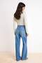 Mavi More Sustainable DÖKÜMLÜ Yüksek Bel 100% Pamuk Uzun Boy Wide Leg Jeans TWOSS26JE00133 - 4