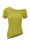 Yağ Yeşil Asimetrik Yaka Fitted  Triko İnce Bluz TWOSS26BZ00291 - 7