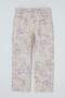 Çok Renkli Kemerli Çiçek Desenli %100 Pamuk Non-Stretch Wide Leg/Geniş Paça Jeans TBBSS26CJ00037 - 3