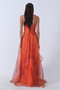 Strapless Neckline Slit Skirt Ruffle Evening Dress Orange 9705163 - 5