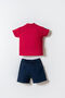 Baby Boy Red Shorts Set - 4