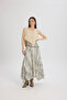 Peigi Striped Piece Black Midi Skirt - 6