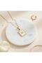 Steel Pearlescent Letter H Necklace