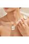 Steel Pearlescent Letter H Necklace - 2