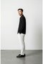 Men's Black-White Ottoman Long Sleeve Shirt Pants Tracksuit Set - 3