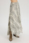 Peigi Striped Piece Black Midi Skirt - 4
