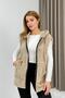 Women's Hooded Kangaroo Pocket Welsoft Fleece sweat mink - 4