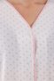 Powder-Colored Button-Front Polka Dot Plus Size (Oversized) Long Sleeve Cotton Pajama Set - 3