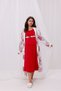 Cherry Plaid Long Sleeve Cotton Full Length Maternity Nightgown-Pajamas Set of 2 - 3