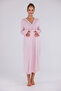 Powdered Lace Long Sleeve Cotton Maternity Nightgown