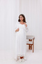 Ecru Sleeve and Collar Lace Design Full Length Maternity Nightgown-Maternity Nightgown Set of 2 - 5
