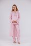 Powder Puff Design Cotton Long Sleeve Maternity Pajama Set with Dressing Gown 3-Piece Set - 6