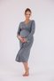 Smoked Lace Detailed Nursing-Friendly Cotton Maternity Nightgown - 4