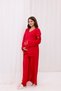 Cherry Lace Detailed Design Full Length Maternity Maternity Pajamas Set of 3 - 4