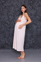 Powder Strap Striped Breastfeeding Featured Maternity Nightgown-Dressing Gown Set of 2 - 2