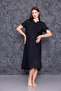 Black Fisto Linen Maternity Nightgown - 3