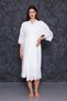 Ecru Fisto Linen Maternity Nightgown-Dressing Gown Set of 2 - 8