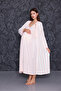 Powder Striped Strap Maternity Nightgown-Dressing Gown and Pajama Set Set of 4 - 3