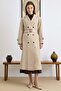 Apolet Detailed Low-Sleeve Water-Repellent Unlined Trench Coat Stone 6827