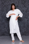 Ecru Fisto Linen Maternity Maternity Pajama Set with Dress - 7