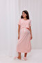 Pink Melange Maternity Nightgown with Breastfeeding Feature - 6
