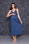 Navy Blue Striped Maternity Nightgown with Breastfeeding Feature Set of 2 - 5