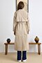 Trench Coat with Pleated Sleeves, Comfortable Fit, Water-Repellent Feature, Beige 6821 - 7