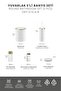 Gold Series White Round 5-Piece Bathroom Set - 3