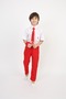 Boy's Short Sleeve Shirt Pants Strap Bow Tie Cravat - 7