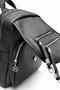 Women's Black Mini Multi-Compartment Leather Backpack – Daily Use Bag with Flap Pocket Detail - 5