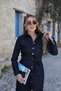 Levure Women's Long Sleeve Belted Long Length Denim Dress - 4