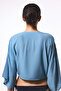 Blue Carrie Beach Tie up Top Swimwear - 2