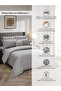 Hotel Striped Comforter Set King Size, 8-Pcs, 260x240 cm, Bedding Set, All Season, Microfiber - 6