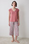 Mia Capri Dusty Rose Pyjama Set