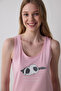 Mix Pink Tank Top Cotton Pyjama Set - 2