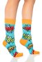 Comics Patterned Colorful Socket Socks