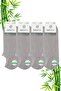 Premium Bamboo Sneakers Invisible Sports Socks 4-Piece Stone/Grey