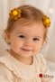 Dd510 Hand Knitted Baby Mustard Yellow Floral Pen Clip Hair Clip (Set of 2) Girls Daisy