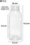 250 ml Smoothie Detox - Clear Plastic Bottle, Cornered Juice Juice, 20 Pieces - 7