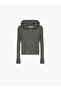 Zippered Hooded Long Sleeve Slim Fit Viscose Cardigan - 4