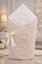 Teddy Bear Embroidered 100% Cotton 85X85Cm Baby Blanket |   Girls Boys Seasonal Sleeping Swaddle - 3
