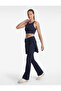 Slim Fit Asymmetrical High Waist Ribbed Spanish Leg Sports Leggings - 2