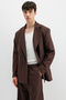 Oversized Double-Breasted Suit Dark Brown - 7