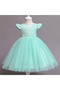 Mint Green Girl's Princess Dress - with BucKle Gift, Bow Detail and Pearl - 4