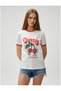 Printed T-Shirt Short Sleeve Crew Neck Cotton Piping Detail - 3