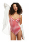 Heart Neckline Swimsuit Underwire Thin Straps