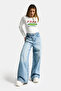 Women's Snow Denim Color 4S5-32 Mega Baggy Fit Loose Cut 100% Cotton Denim Jean - 6