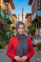 وشاح نسائي عملي مصنوع من القطن الممشط مع إسفنجة أمامية، وشاح بلون مدخن - 4