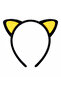 Plush Cat Ear Crown Yellow Black – Children's Party Costume Crown - 2